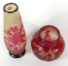 2 ART GLASS VASES