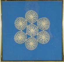 4 FRAMED DOILIES