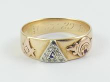 MASONIC GOLD BAND