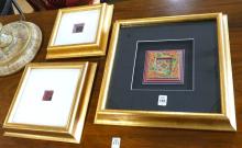 THREE FRAMED WATERWHEEL ARTWORKS