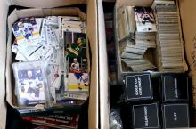 TWO BOXES OF HOCKEY CARDS AND COLLECTIBLES