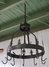 WROUGHT IRON HANGING RACK