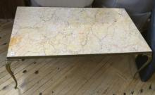 VINTAGE MARBLE TOP COFFEE TABLE