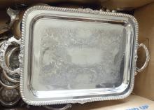 BOX LOT OF SILVER PLATE