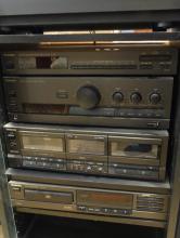 TECHNICS STEREO SYSTEM IN CABINET