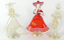 3 ITALIAN ART GLASS FIGURINES