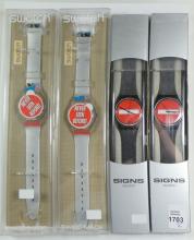 FOUR NEW SWATCH WRISTWATCHES