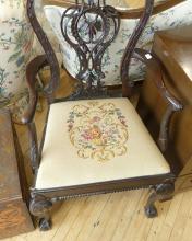 ANTIQUE CHIPPENDALE ARMCHAIR