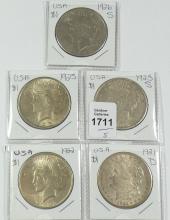 5 U.S. SILVER DOLLARS