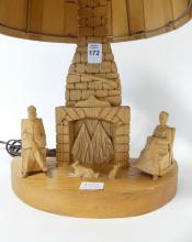 CARVED QUEBEC TABLE LAMP