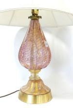 PAIR OF MURANO GLASS TABLE LAMPS