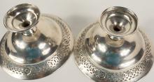 PAIR OF STERLING BON BON DISHES