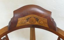 PAIR OF INLAID CORNER CHAIRS