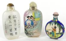 3 CHINESE SNUFF BOTTLES