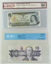 6 GRADED CANADIAN NOTES