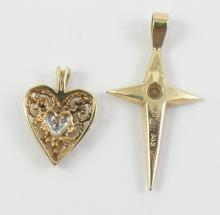 2 DIAMOND PENDANTS