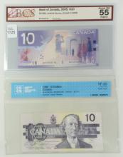 6 GRADED CANADIAN NOTES