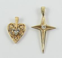 2 DIAMOND PENDANTS