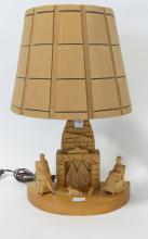 CARVED QUEBEC TABLE LAMP
