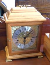 TWO STORAGE BOXES AND CLOCK