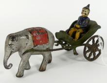 ANTIQUE CAST IRON CIRCUS WAGON