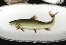 ANTIQUE PORCELAIN FISH SERVICE