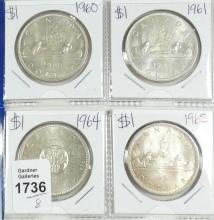 8 CANADIAN SILVER DOLLARS