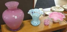 ART GLASS VASES AND BOWL