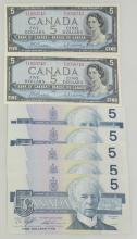 CANADIAN UNCIRCULATED $5 BILLS