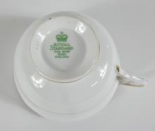 8 ENGLISH FLORAL CUPS & SAUCERS
