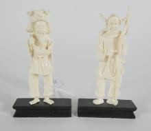 2 CHINESE IVORY CARVINGS