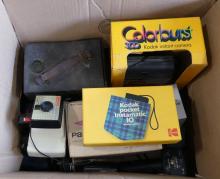 BOX LOT OF CAMERAS