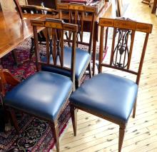 SET OF INLAID DINING CHAIRS