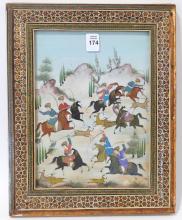 FRAMED MIDDLE EASTERN PAINTING