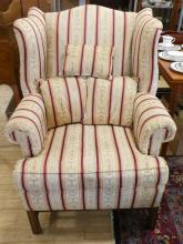 ETHAN ALLEN WING-BACK ARMCHAIR
