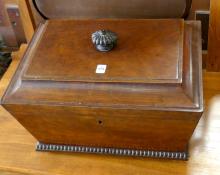 LARGE ANTIQUE ENGLISH TEA CADDY