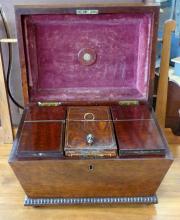 LARGE ANTIQUE ENGLISH TEA CADDY
