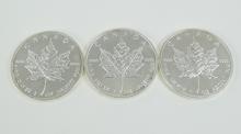 3 CANADIAN FINE SILVER COINS - no tax