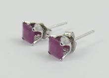 PAIR RUBY EARRINGS