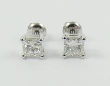 PRINCESS DIAMOND EARRINGS