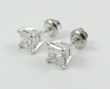 PRINCESS DIAMOND EARRINGS