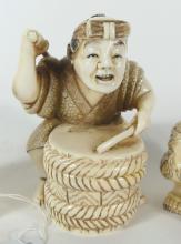 3 JAPANESE IVORY CARVINGS