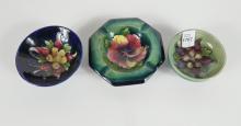 3 MOORCROFT DISHES