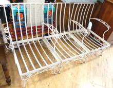 VINTAGE WROUGHT IRON PATIO SOFA