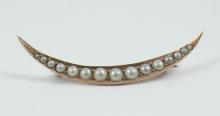 ANTIQUE CRESCENT BROOCH