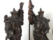 CHINESE CARVED WOOD FIGURES