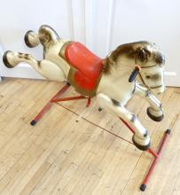 VINTAGE TIN ROCKING HORSE