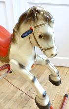 VINTAGE TIN ROCKING HORSE