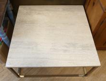 MCM BRASS GRANITE TOP COFFEE TABLE