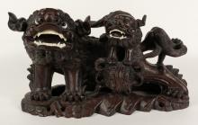 LARGE CHINESE "FOO DOG" CARVING